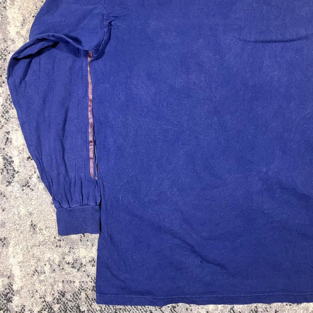 Vintage 90s Adidas Blue Red Long Sleeve T-shirt - Picture 6 of 6